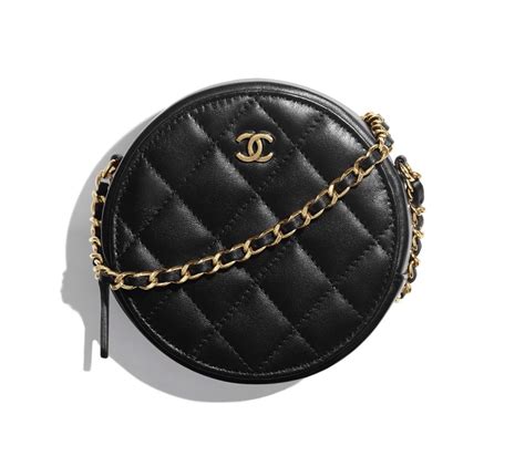 round chanel purse - chanel adjustable chain bag.